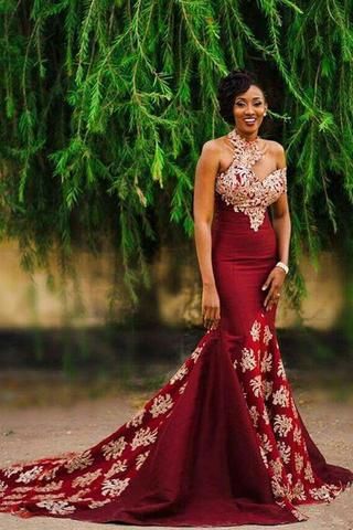 New Arrival Ivory Lace Burgundy One Shoulder Mermaid Long Evening Prom Dresses Party Gowns cg2257