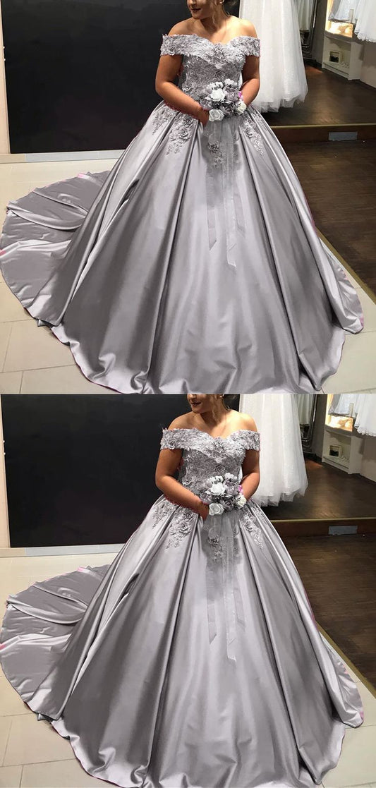 Silver Wedding Dresses For Older Brides prom dress For Women    cg22702