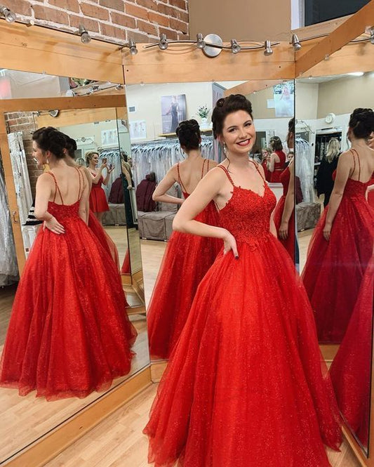 Elegant Red A-line Long Prom Dress         cg22771