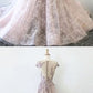 Unique tulle lace long prom dress, tulle lace formal dress cg2282