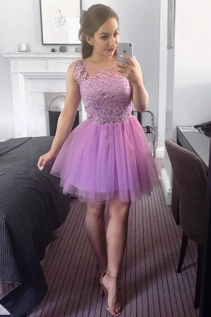 Elegant Tulle A Line Girl Homecoming Dress         cg22977