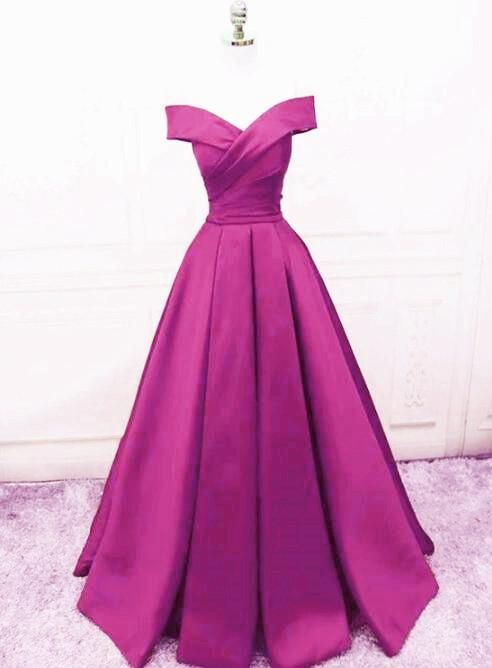 Beautiful Simple Off Shoulder Satin Sweetheart Party Dress, A-line Prom Dress       cg23197