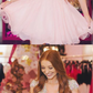 A-Line V-Neck Cap Sleeves Homecoming Dresses With Beading cg2324