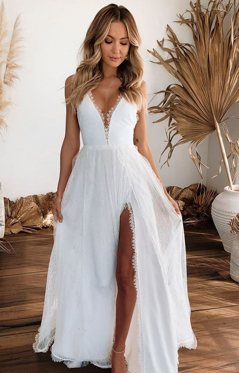 Long Prom Dresses Cute Girl Simple Elegant Wedding Dresses cg23723 ...