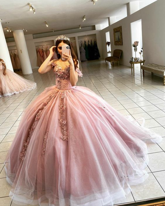 Pink ball gown Prom Long Dresses Sweetheart Corset cg23901 – classygown