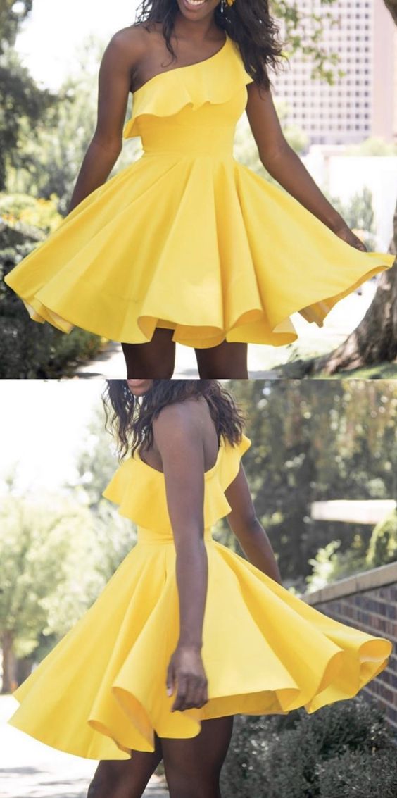 Yellow Homecoming Dresses,Cute Homecoming Dresses cg2458