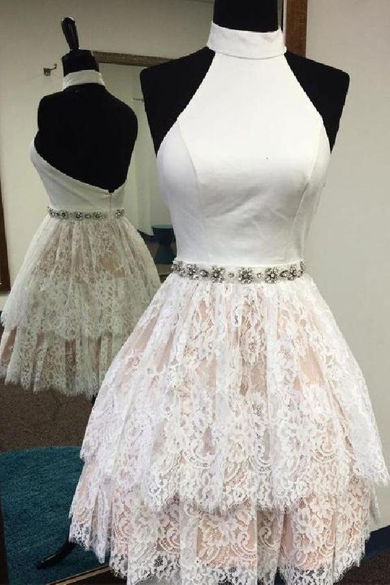 Lace White Homecoming Dresses, Lace Homecoming Dresses cg2459