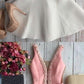 Hot Ivory Deep V Neck with Beading Pearls Short Homecoming Dress cg2478