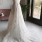 LIGHT CHAMPAGNE TULLE LACE LONG PROM DRESS, CHAMPAGNE WEDDING DRESS cg2493