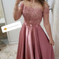 Off the Shoulder Short Sleeves Lace Fancy Prom Dresses Formal Evening Dress cg2519