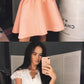 A-Line V-Neck Cap Sleeves Homecoming Dresses With Lace cg2564