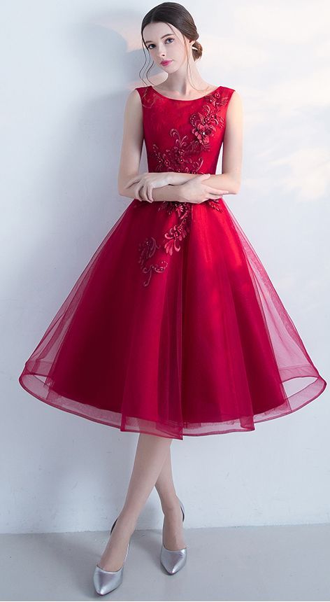 A-line Tulle Sleeveless Homecoming Dress,New Arrival Graduation Dresses With Flowers cg2660