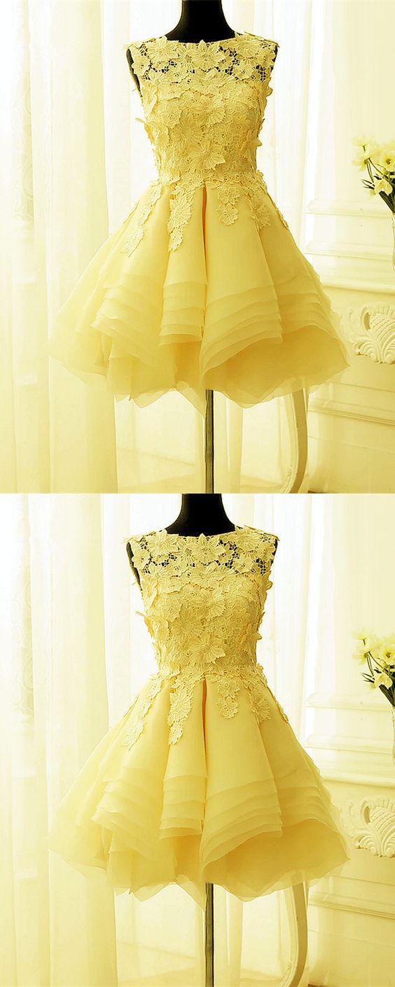 yellow homecoming dresses,short dresses,semi formal dresses,short cocktail dress cg2732