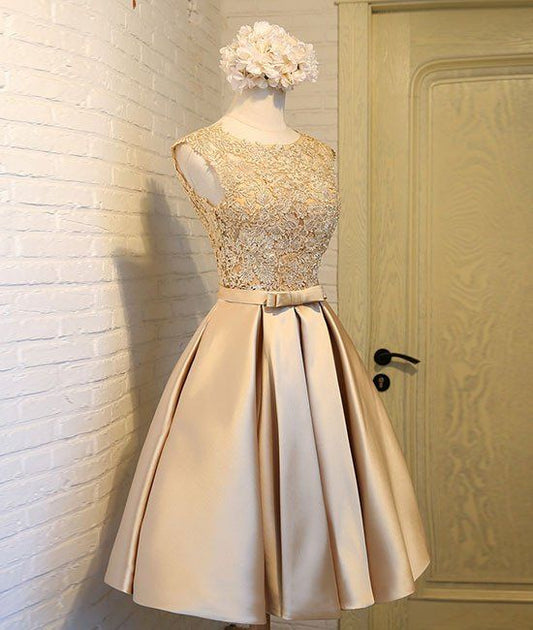 Short Homecoming Dress,Appliques Homecoming Dresses,Elegant Graduation Dress cg2735