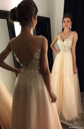 A Line V Neck Yellow Lace Prom Dresses,2019 Beaded Long Prom Dresses cg2822