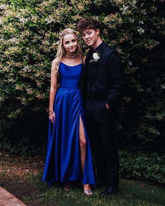 2019 Long Prom Dresses with Cross Back, royal blue Prom Dresses Party Dresses cg2836