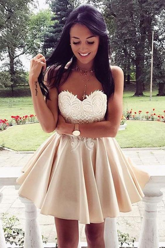 Cute homecoming Dress, Mini Dresses, Sexy Gown, Short Cocktail Dress cg293