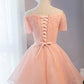 Pink Off Shoulder Short Homecoming Dress, Lovely Party Dress For Sale cg2938