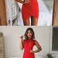 Gorgeous Sexy Custom Made Asymmetrical  red lace homecoming dress cg3131