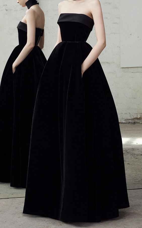 Black Strapless Sleeveless Prom Gown,A-Line Evening Dress cg3248