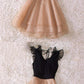 A-Line V-Neck Short Champagne Chiffon Homecoming Dress with Flowers Tiered  cg330