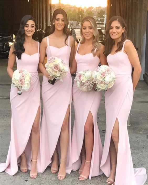 long pink sheath bridesmaid prom dresses cg3328