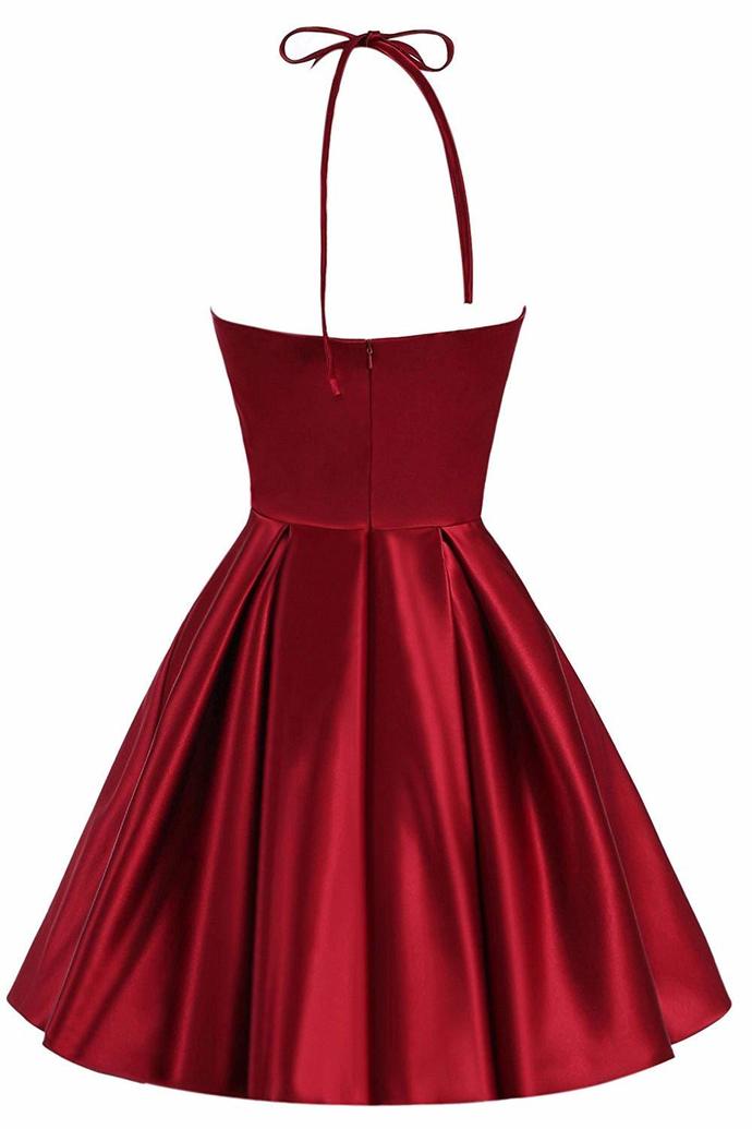 Cute Strap Red Homecoming Dresses Mini Short Cocktail Party Dress cg3395
