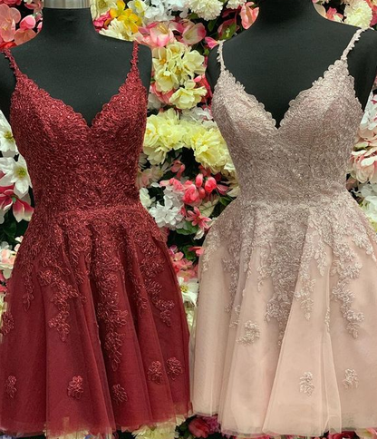 champagne short homecoming dresses, modest lace homecoming dresses, burgundy short dresses cg3606