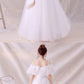 White tulle long prom dress cg3541