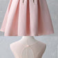 Short Pink Homecoming Dresses With Pleated Lace Up Mini Light Homecoming Dresses cg355