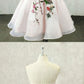 Tulle Light Pink Short Homecoming Dress, Handmade Flower Dress cg356