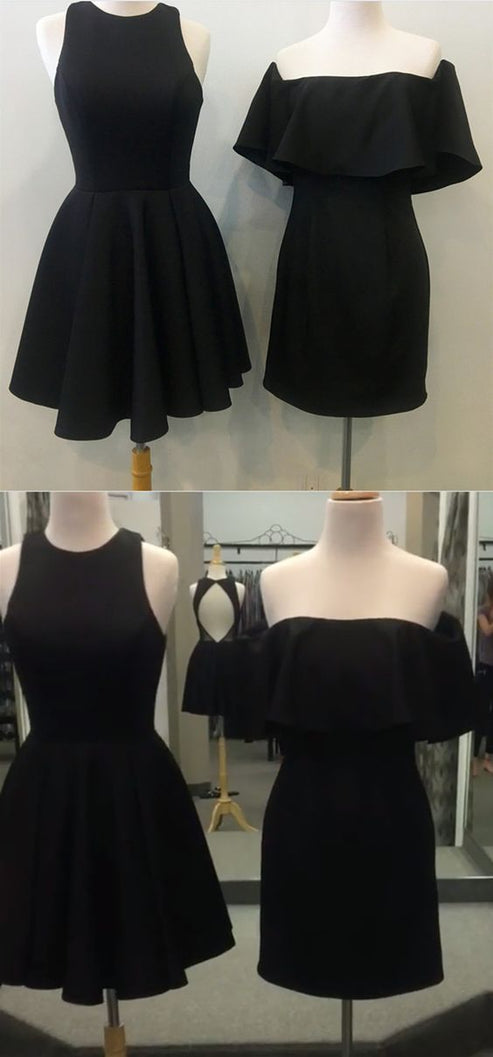 short black party dress,cute dress,short cocktail dress,short black ho ...
