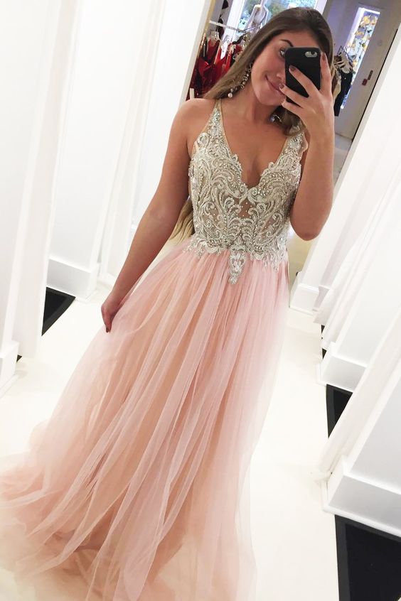 Princess Pink Prom Dresses, Long Prom Dresses 2020  cg3578