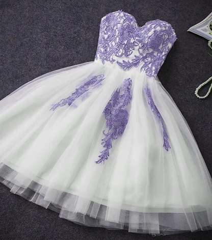 Cute Simple Tulle With Lace Applique Short homecoming Party Dress, Lovely Formal Dress 2020 cg3633