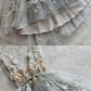 Gray V neck Tulle Lace Short Dress Gray Homecoming Dress cg3829