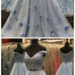 Tulle Two Piece Prom Dresses,Light Sky Blue Prom Dresses cg3967