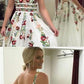 A-Line Deep V-neck Embroidery Long Lace Prom Dresses cg402