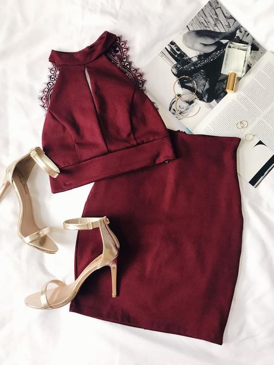 short burgundy gown, homecoming dress cg4023