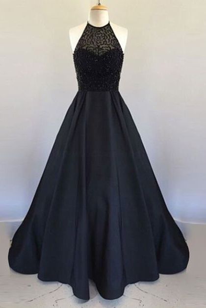 New Style Elegant Prom Dress Black Prom Gown modest Prom dresses,Sleeveless prom dress cg4077