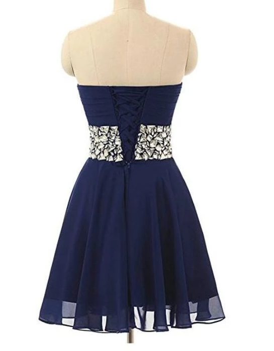 Lovely Chiffon Beaded Blue Homecoming Dress, Short Dress 2020 cg4147