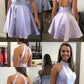 A Line Jewel Lilac Short Homecoming Dress With Beading Pockets cg4321