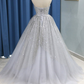 2019 Sweetheart neckline party dress ,Sliver Gray Strapless Long Puffy Prom Gown, Long Quinceanera Dress cg4380