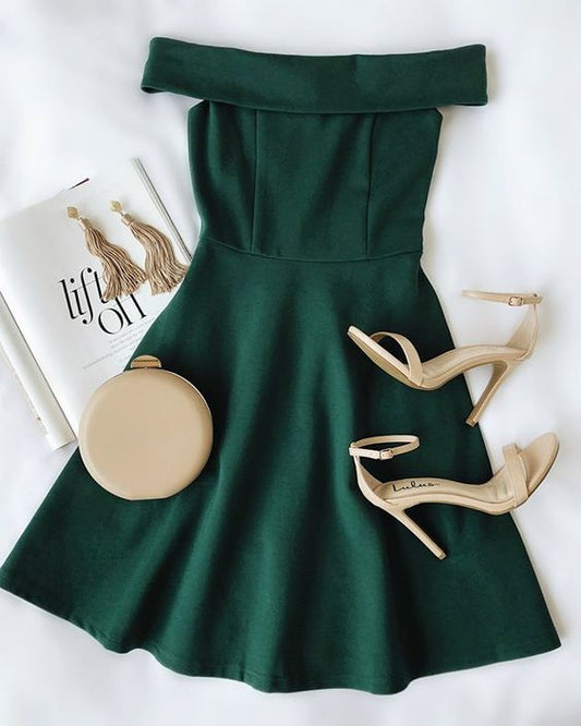 green short homecoming dress cg4506