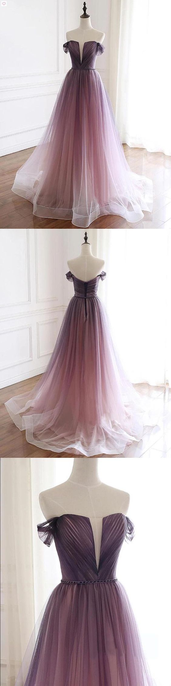 A line tulle long prom dress cg4763