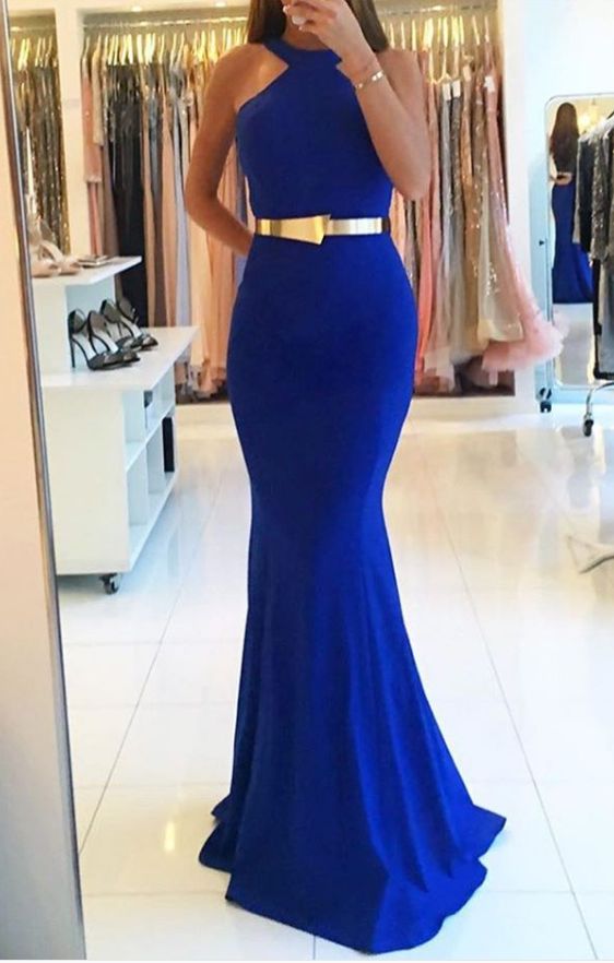 Charming Prom Dress, Royal Blue Prom Dresses, Long Mermaid Evening Dress, Formal Gown cg4808