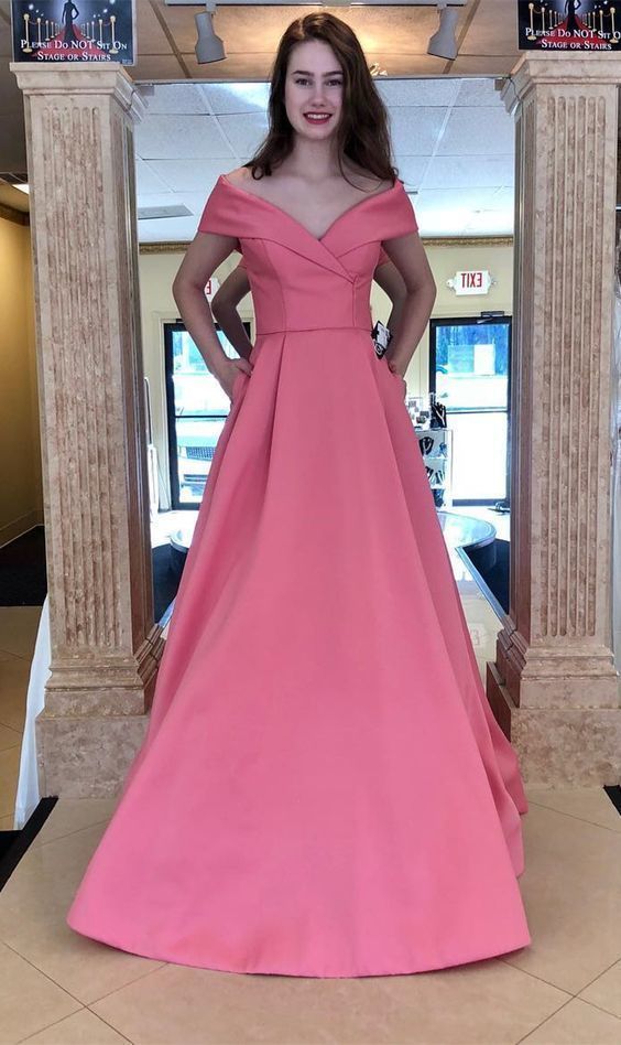 Off The Shoulder Prom Dress A Line Long Formal Evening Gown For Graduation  cg4813