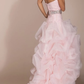 Pink High Low Backless Beaded Short Front Long Back Prom Dresses  cg4960