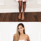Simple satin pink short party dress, pink homecoming dress cg4987