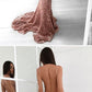 Mermaid backless prom party dresses, fashion rose pink evening gowns, chic v neck formal gowns cg5385
