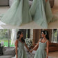Modern Tulle Appliques & Beading A Line Bridesmaid prom Dresses  cg5995